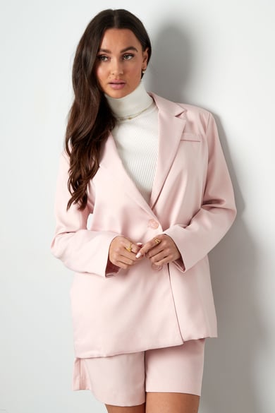 Zwei-Knopf-Blazer – Rosa  h5 Bild4